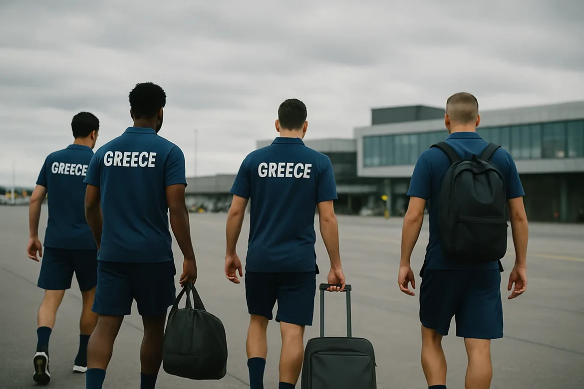 Παίκτες της Εθνικής Ελλάδας φτάνουν στη Στοκχόλμη για φιλικό με Σουηδία